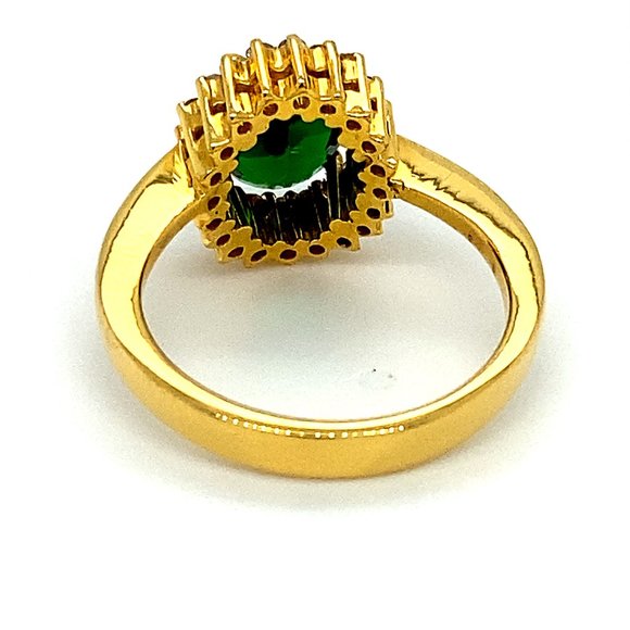 Certified Tsavorite 3.60ct Diamonds 18K Gold Ring - Picture 4 of 7